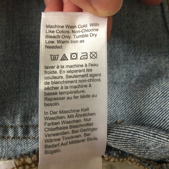 J Crew denim pencil skirt with with front copper buttons - Picture 7 of 12